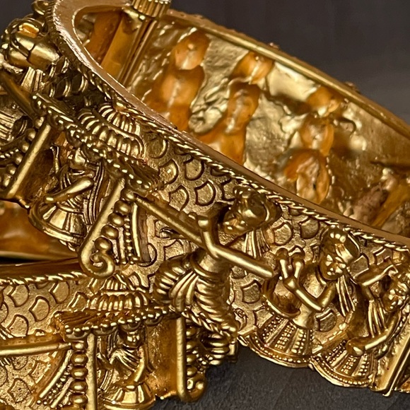 2 Doli bangles in 22K antique gold plated. - Picture 6 of 10